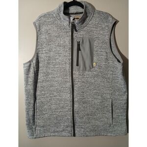 Lake Trail Mens Fleece Vest XXL Gray Full‎ Zip Pockets Outdoor Casual
